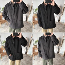 포켓 코튼 오버핏 셔츠 자켓