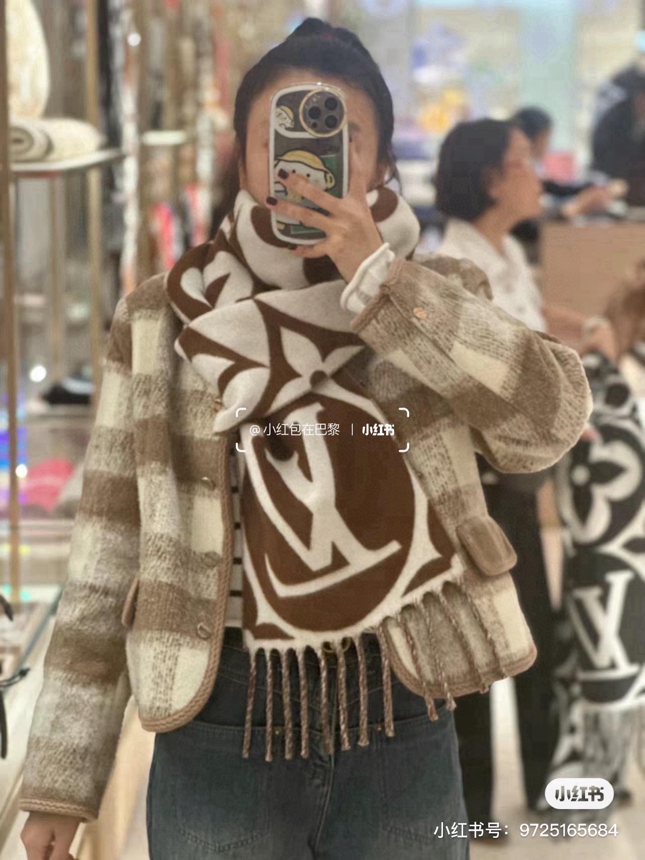 루이비통 LV 메달리온 자카드 패턴 스카프 (해외배송)