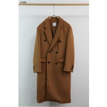 우영미 더블 브레스티드 롱 코트 (국내배송)