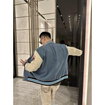 구찌 체리 자수 데님 패치워크 베이스볼 재킷 (해외배송)