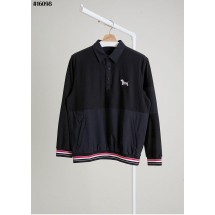 톰브라운 우븐 믹스 하이브리드 4바 카라 티셔츠 (국내배송)