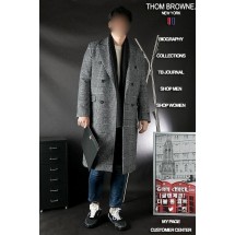 톰브라운 Glen Check 더블 롱 코트 (국내배송)