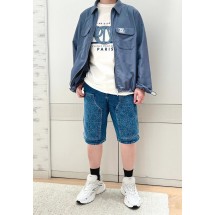 디올 라탄 자수 데님 반바지 (해외배송)