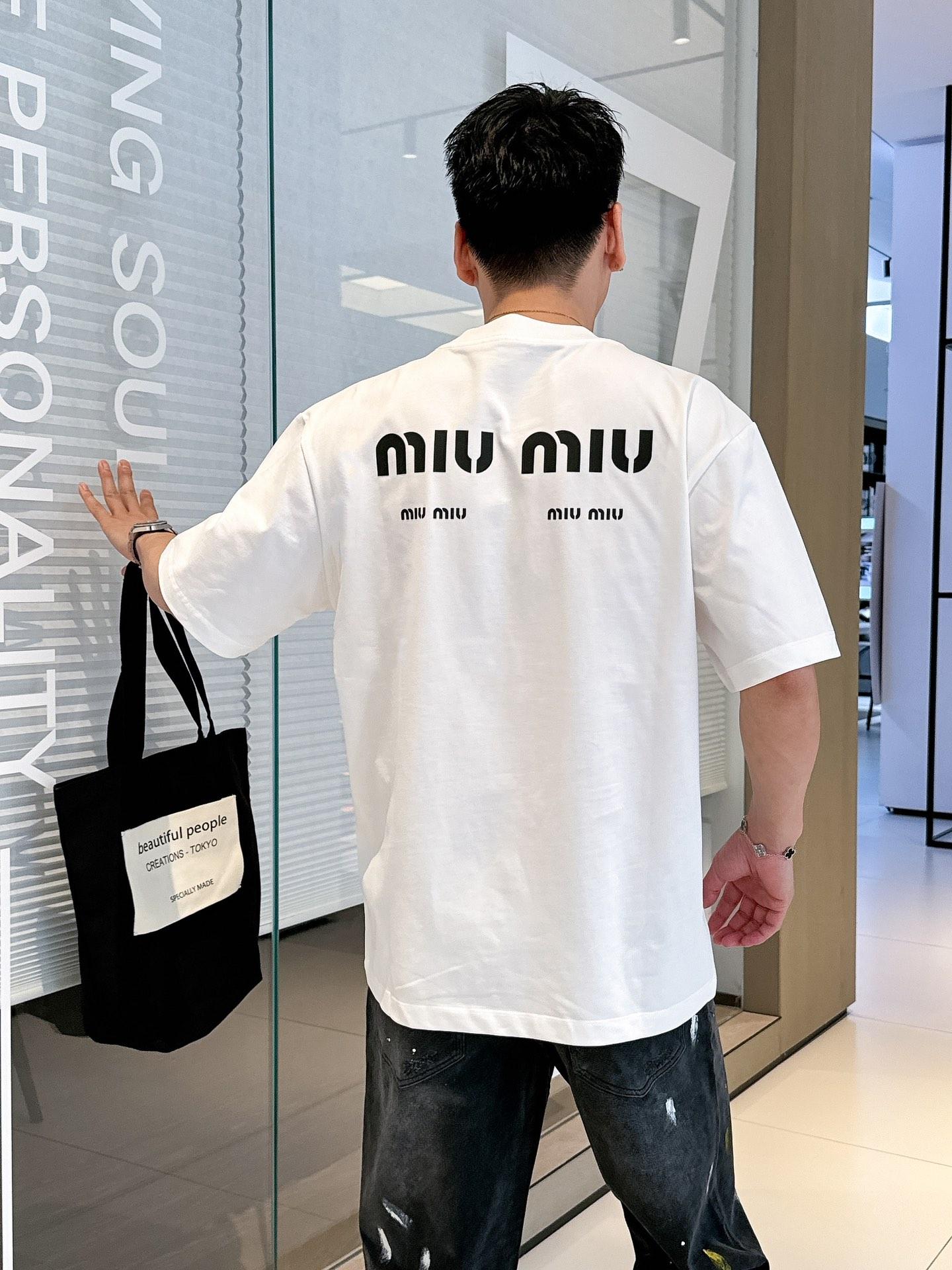 미우미우 반팔 티셔츠 (해외배송)