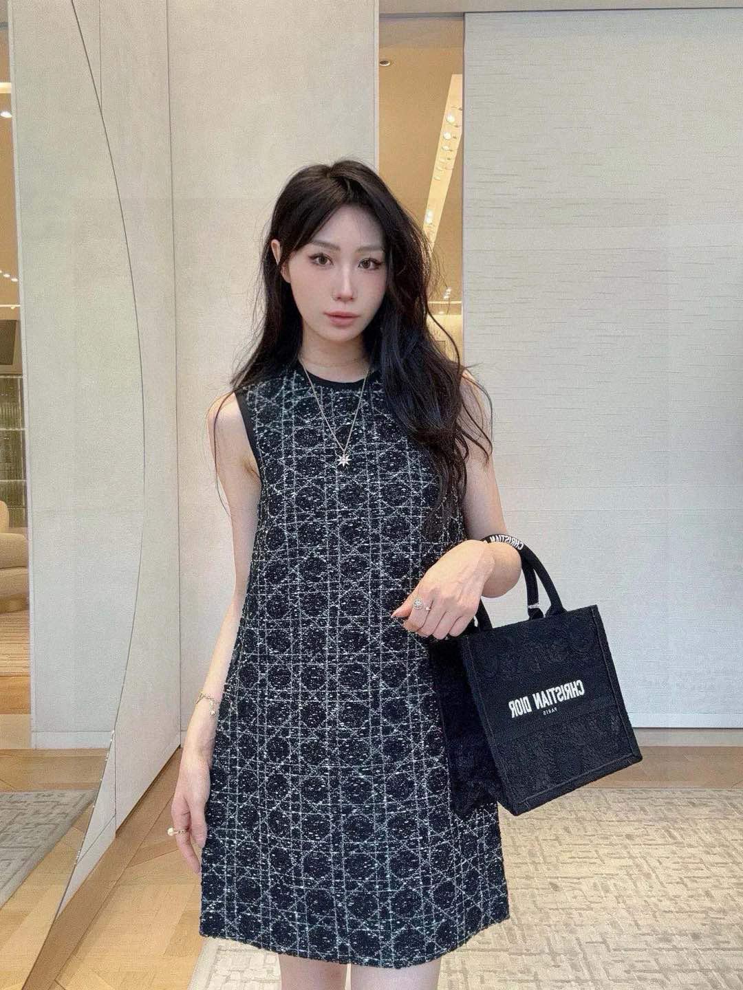 디올 하운드투스 브레이디드 베스트 스커트 (해외배송)