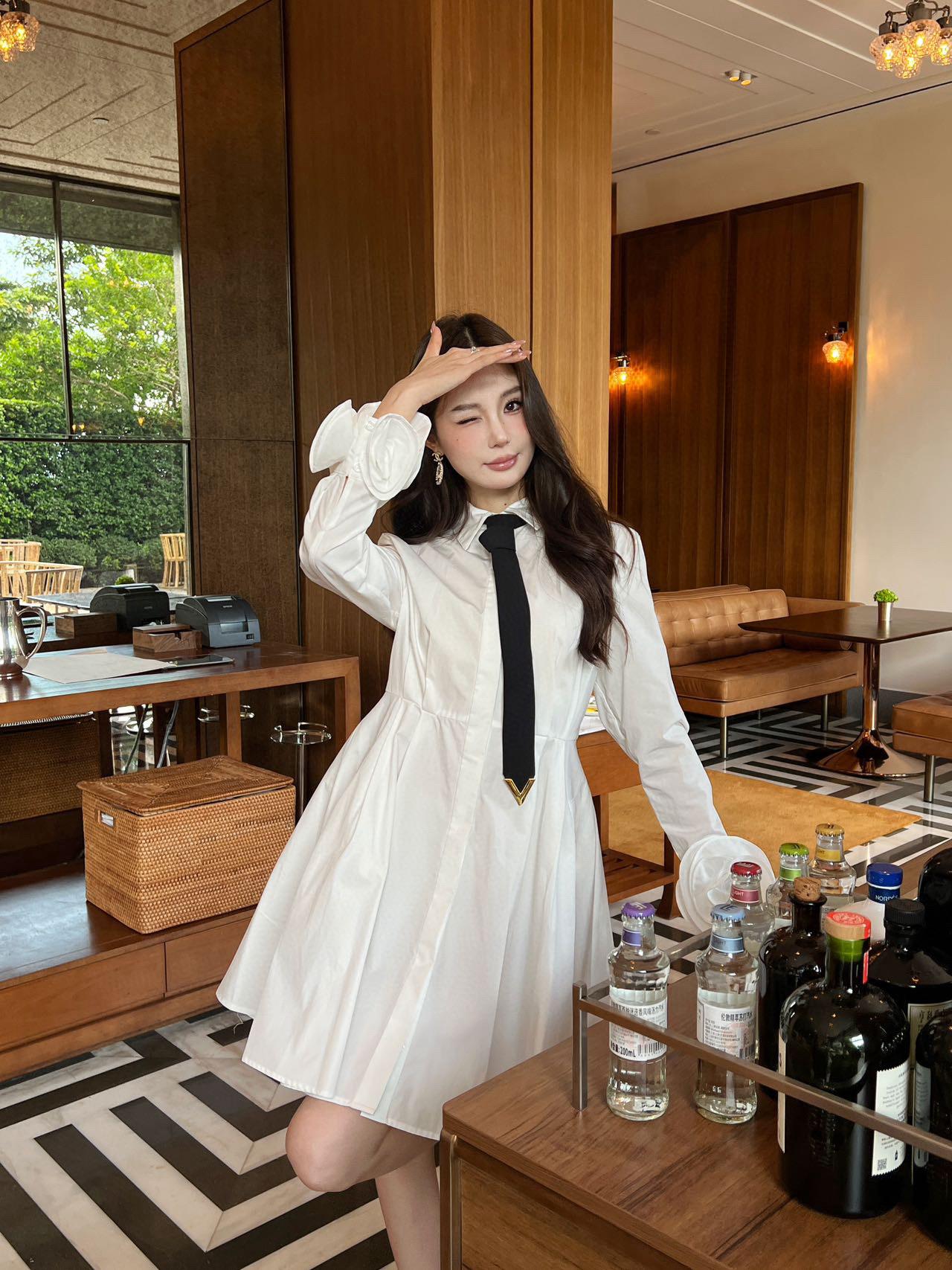 발렌티노 긴팔 셔츠 드레스 (해외배송)