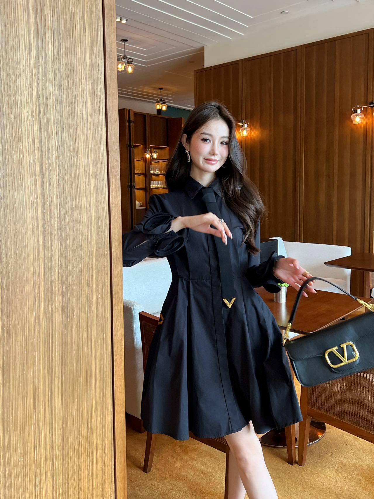 발렌티노 긴팔 셔츠 드레스 (해외배송)