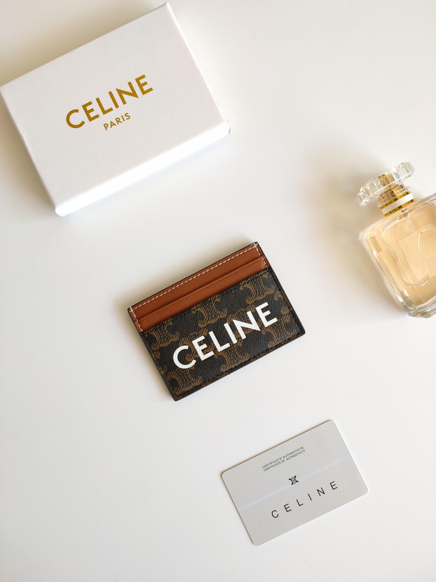 셀린느 CELINE 로고 프린트 카드홀더 (해외배송)
