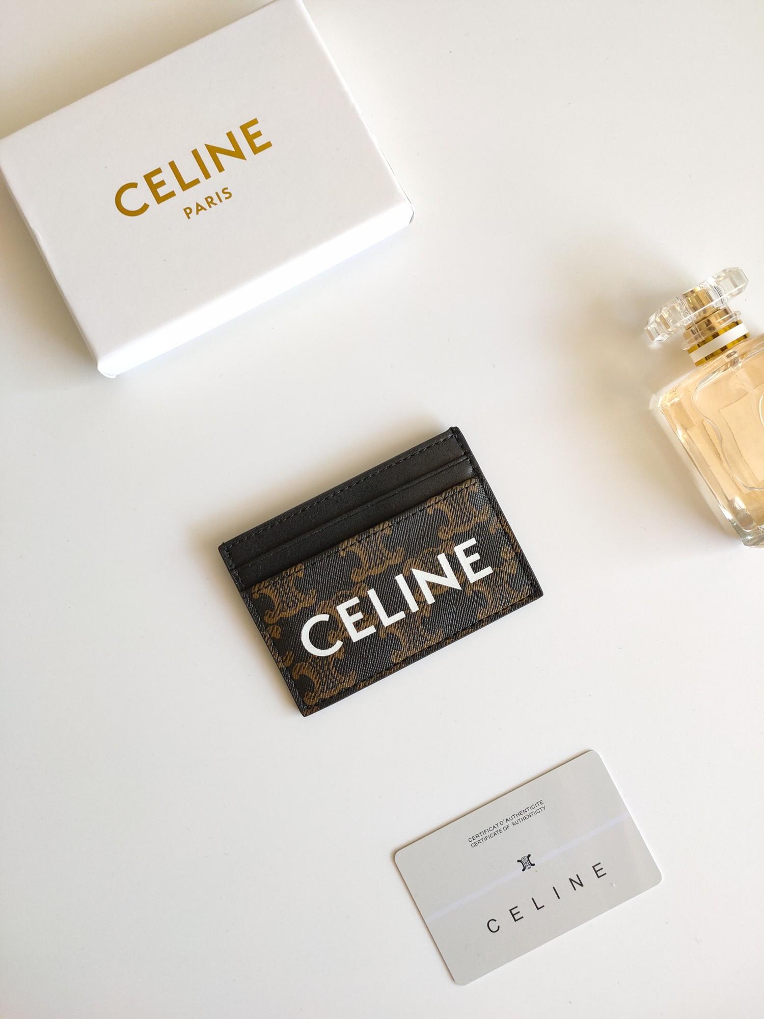 셀린느 CELINE 로고 프린트 카드홀더 (해외배송)