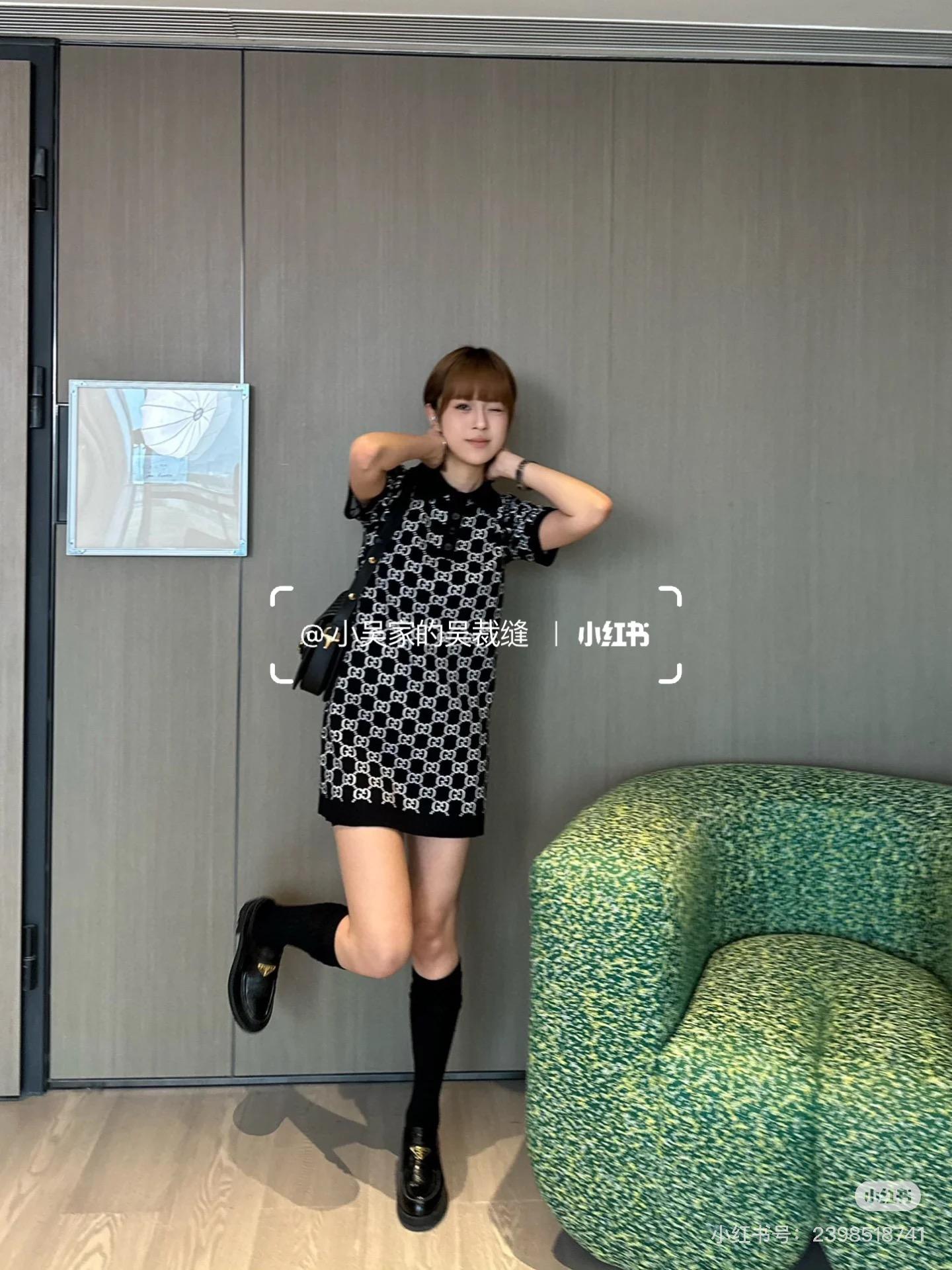 구찌 양면 GG 반팔 니트 원피스 2컬러 (해외배송)