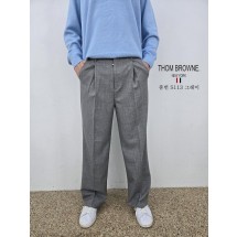 톰브라운 TB 린넨 면 옆밴딩 와이드 슬렉스 (국내배송)