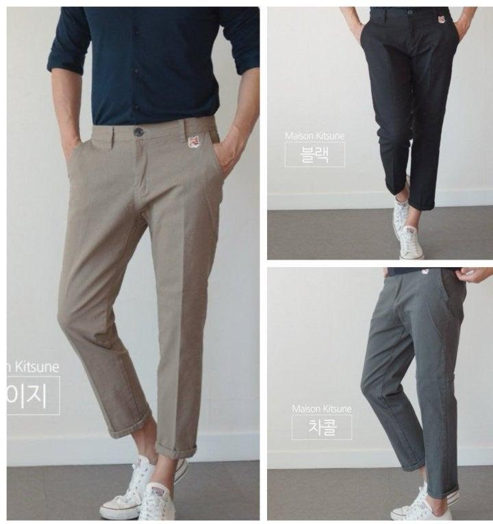 메종키츠네 면스판 치노팬츠 (9부) (국내배송)