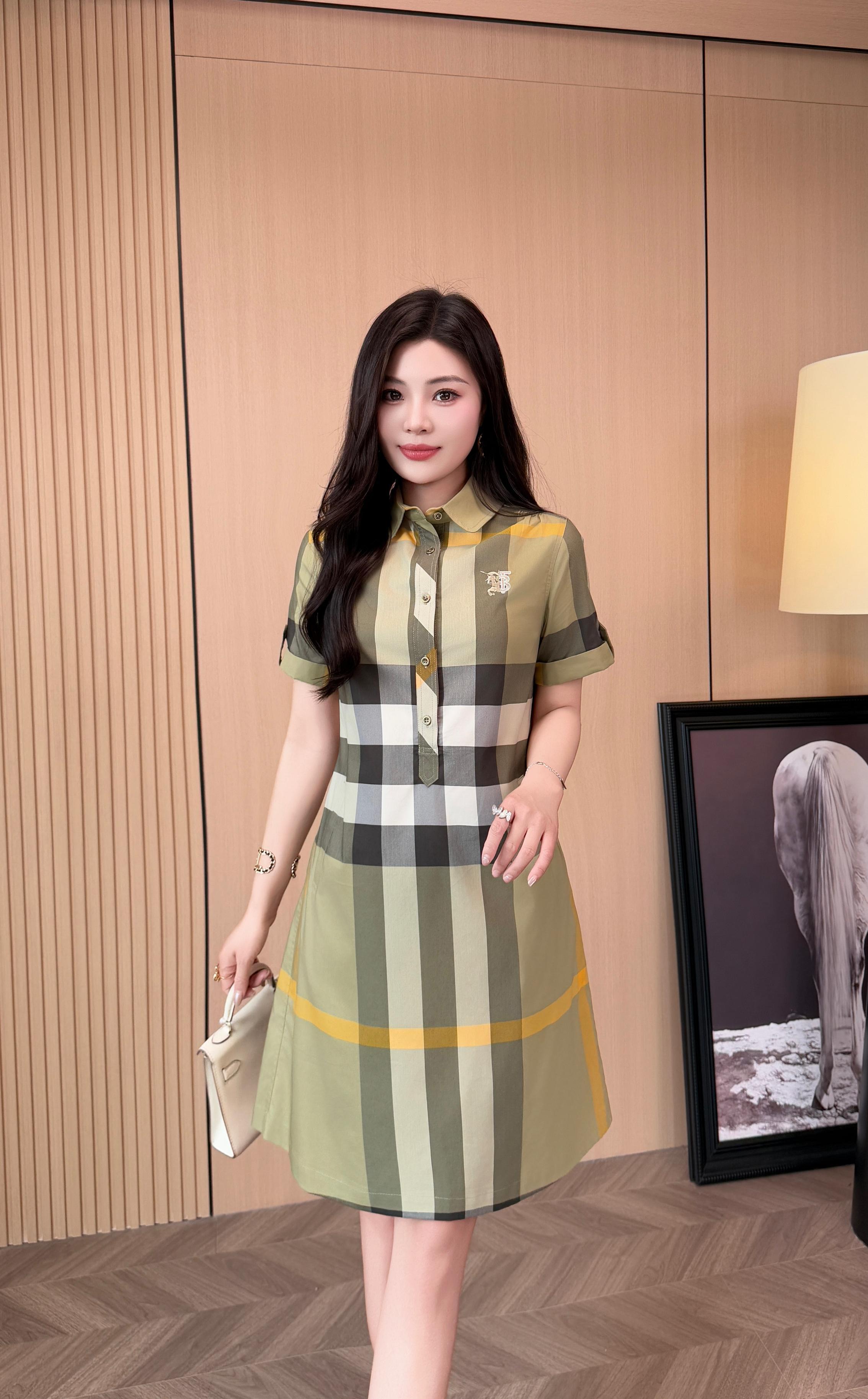 버버리 싱글 브레스트 롱 스커트 (해외배송)
