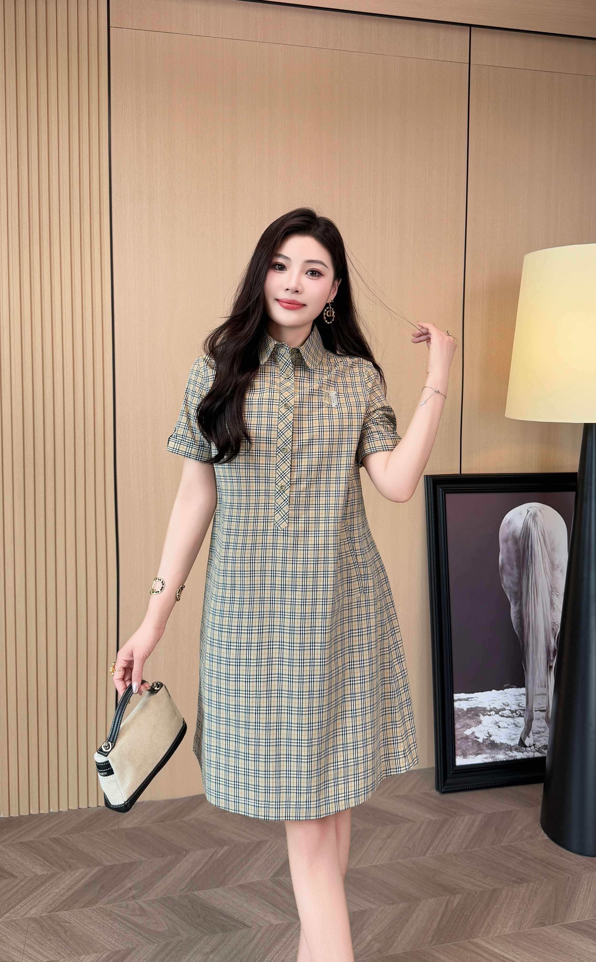 버버리 싱글 브레스트 롱 스커트 (해외배송)