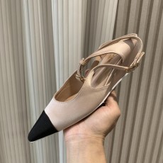 샤넬 캣워크 포인티드 투 컬러블록 웨지 샌들 (해외배송)