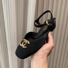 샤넬 더블 C 블록힐 샌들 (해외배송)