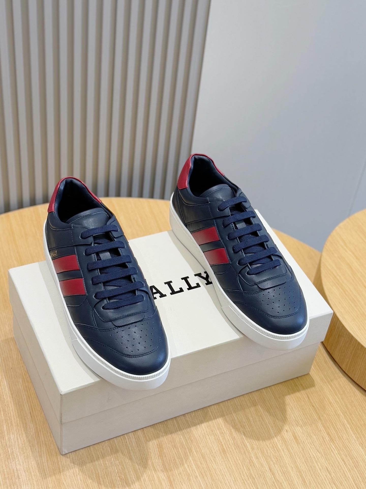 발리 Bally Tennis 남성용 컬러블록 가죽 스니커즈 (해외배송)