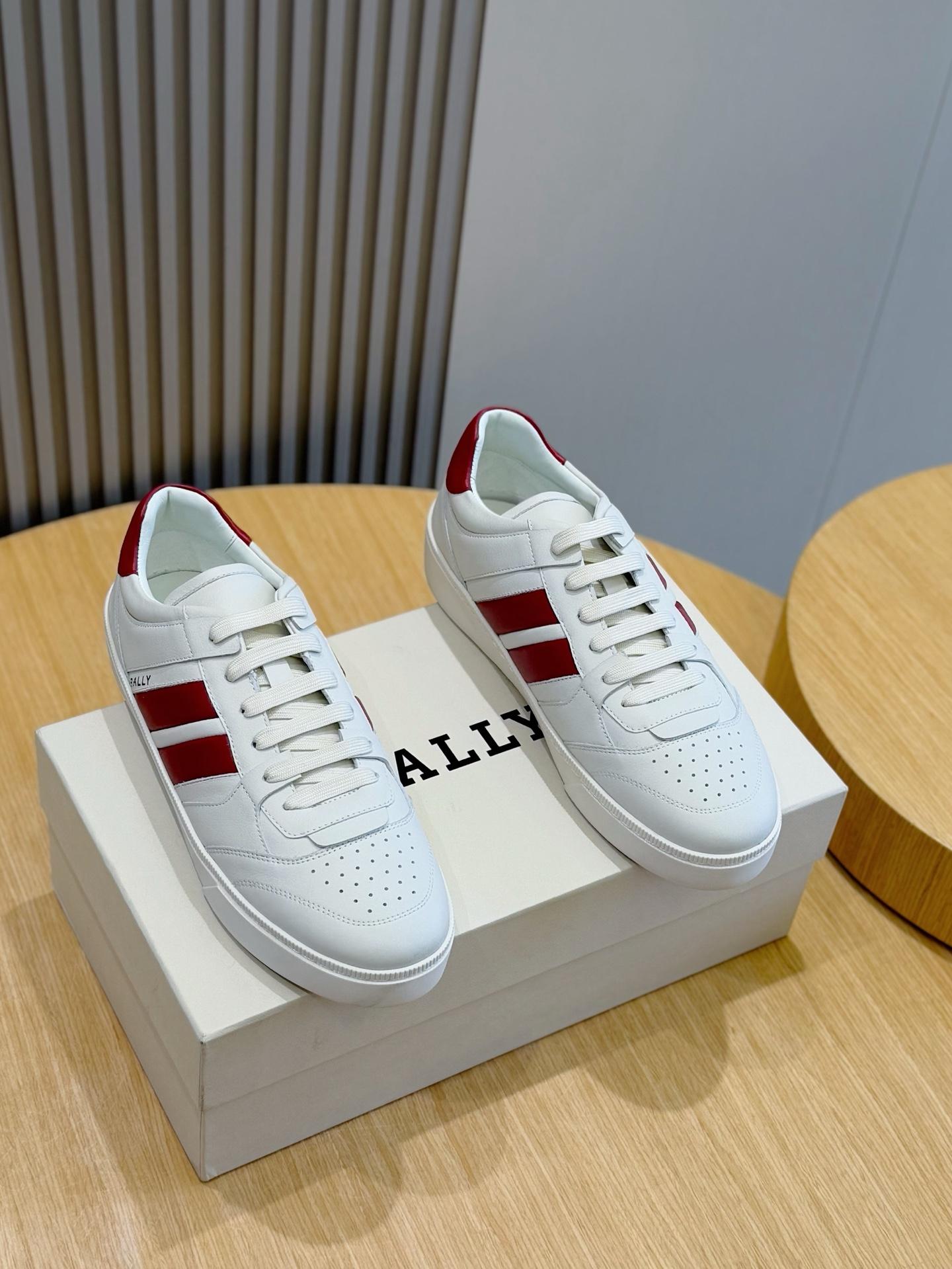 발리 Bally Tennis 남성용 컬러블록 가죽 스니커즈 (해외배송)