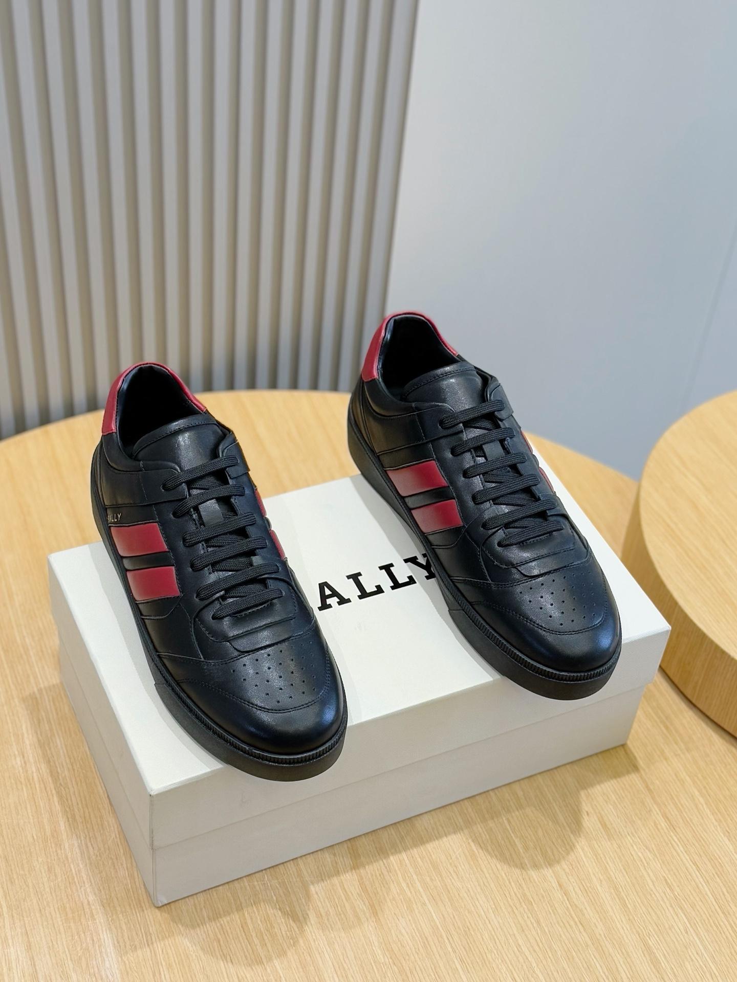발리 Bally Tennis 남성용 컬러블록 가죽 스니커즈 (해외배송)