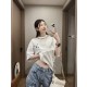 메종마르지엘라  25ss 프린트 로고 라운드넥 반팔 티셔츠 (해외배송)