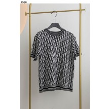 디올 오블리크 패턴 라운드 반팔 니트 (국내배송)