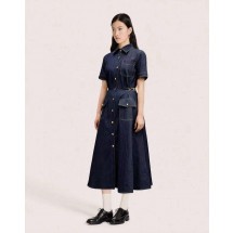셀린느 데님 반팔 롱 원피스 (국내배송)