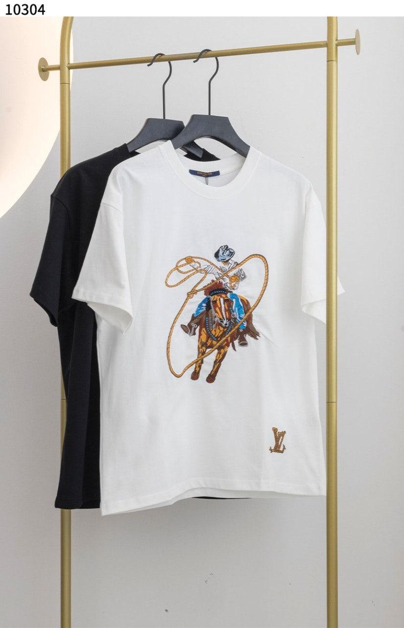 루이비통 Graphic Embroidered Cotton T-Shirt (국내배송)