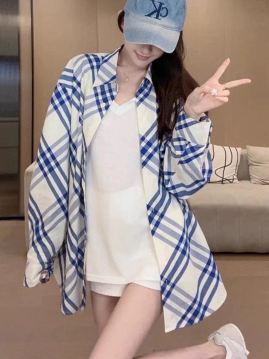 버버리 체크무늬 트윌 긴팔 셔츠 2컬러 (해외배송)