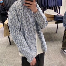 디올 로고 자카드 롱슬리브 데님 셔츠 2컬러 (해외배송)