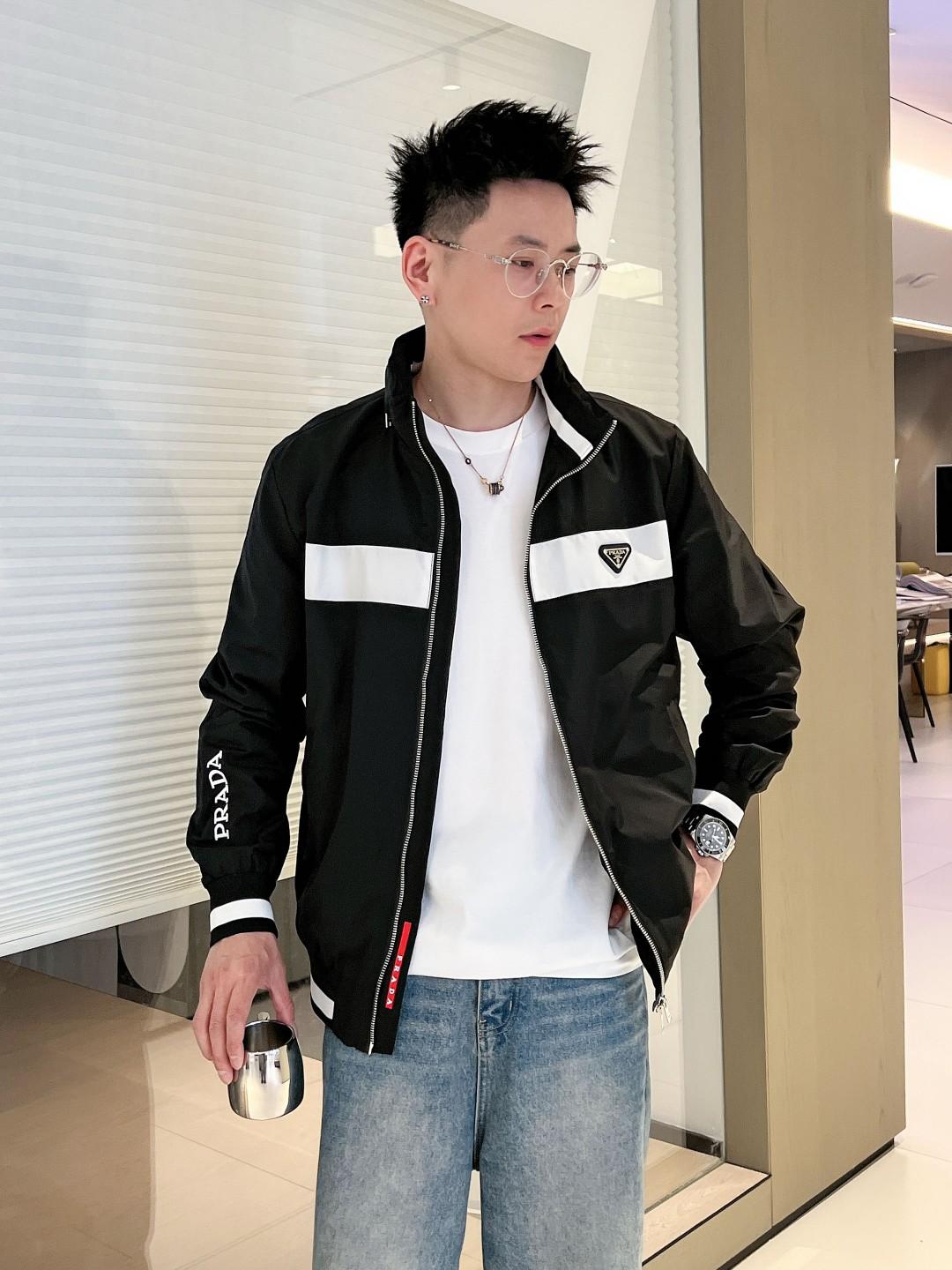 프라다 양면 나일론 블렌드 재킷 (해외배송)