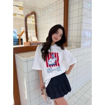 보테가베네타 화이트 래빗 프린트 라운드넥 반팔 (정품급 해외배송)
