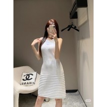 샤넬 슬리브리스 니트 드레스 (해외배송)