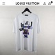루이비통 수입 LV cow 프린팅 라운드 티셔츠 남여공용 화이트 (국내배송)