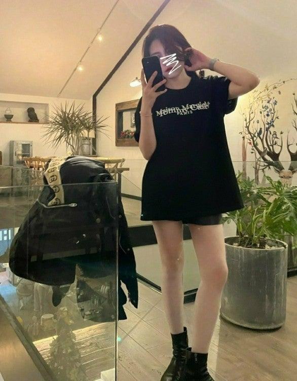 메종마르지엘라 백 웨이브 넘버링 티셔츠 (국내배송)