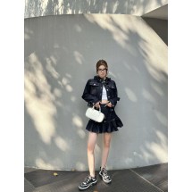 샤넬 스타일 데님 재킷 + 스커트 세트 (해외배송)