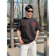 루이비통 자수 로고 반팔 티셔츠 (해외배송)