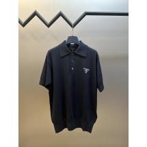 프라다 자수 라펠 폴로 셔츠 (해외배송)
