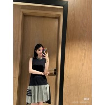톰브라운 슬리브리스 니트 플리츠 드레스 (해외배송)