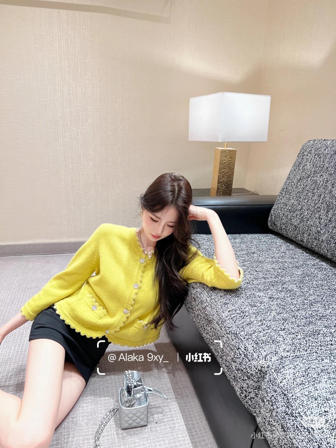 샤넬 웨이브 캐시미어 울 가디건 (정품급 해외배송)