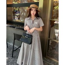 프라다  카라넥 스트라이프 드레스 (국내배송)