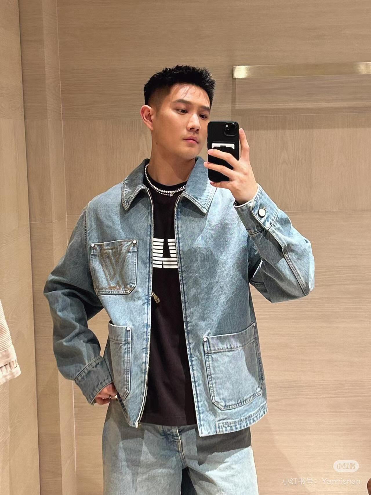 루이비통 긴팔 데님 재킷 (해외배송)