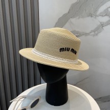 미우미우 플랫탑 밀짚모자 (해외배송)