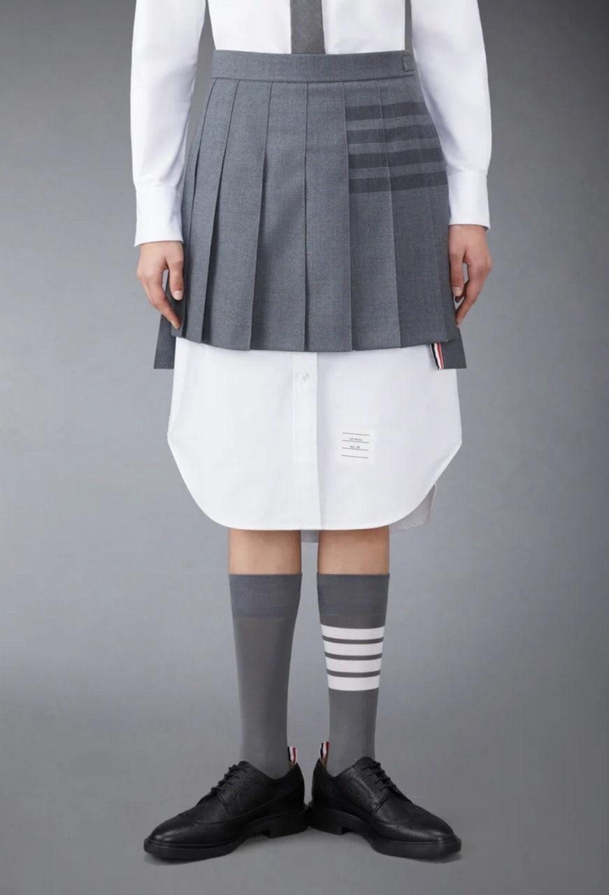 톰브라운 THOM BROWNE 여성 스쿨유니폼4바 풀리츠 스커트 (국내배송)