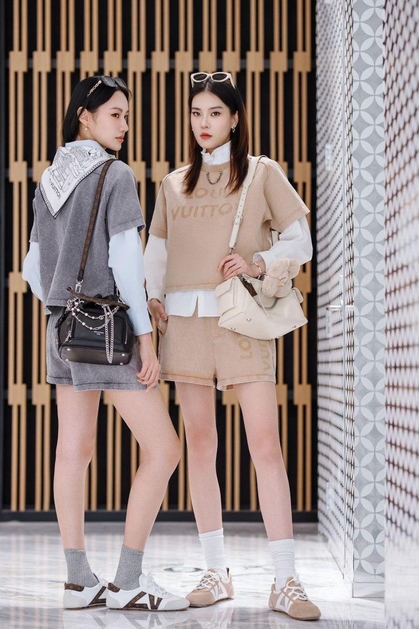 루이비통 컬러 체인 반팔 세트 (해외배송)
