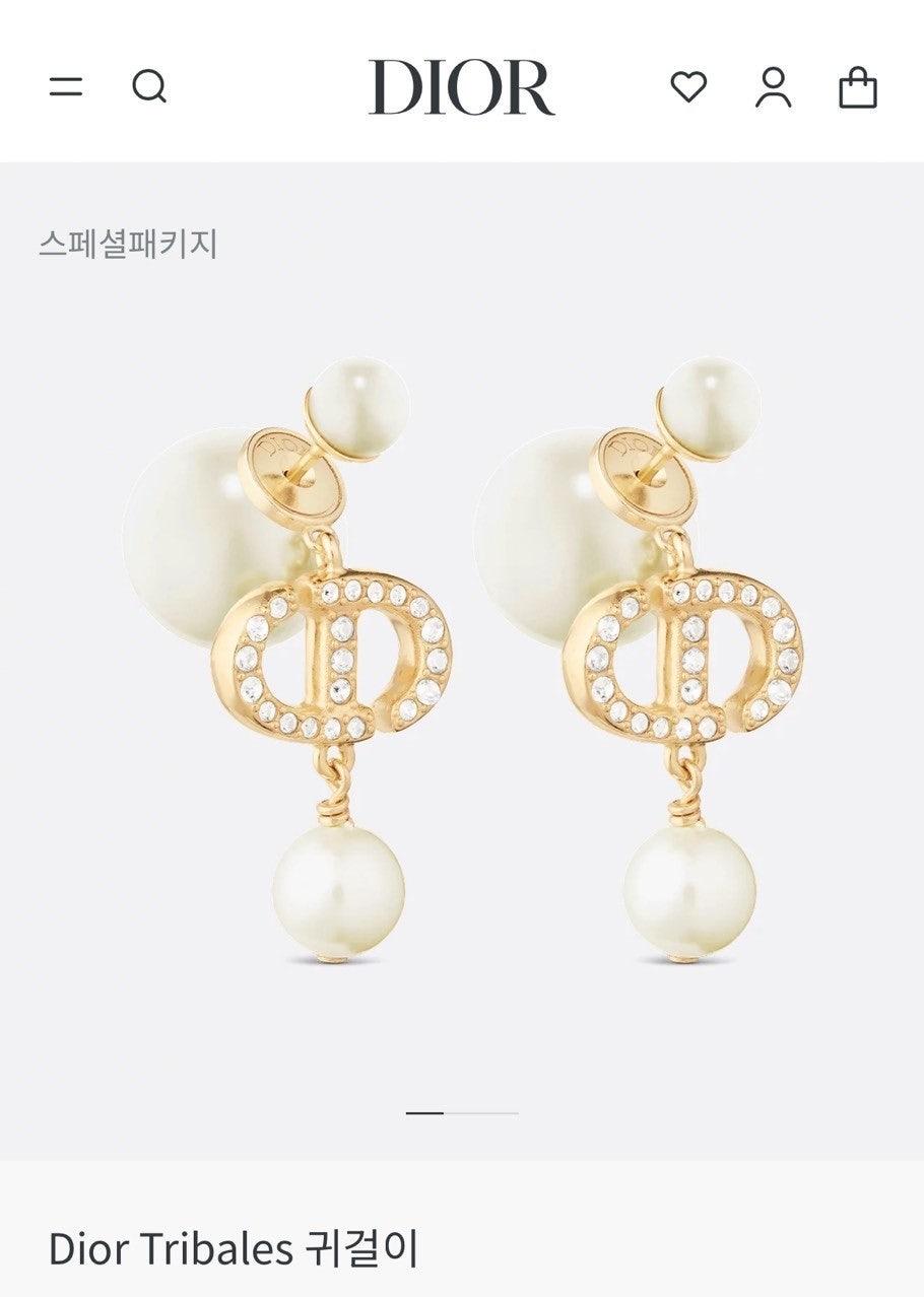 디올 트라이벌 진주 귀걸이 (국내배송)