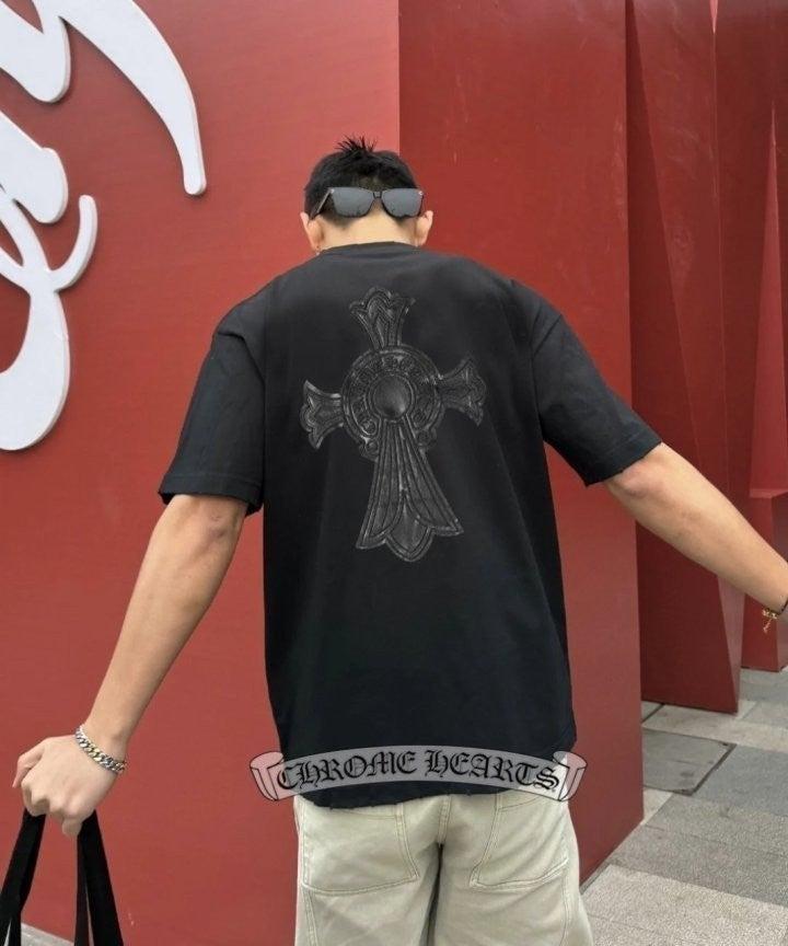 크롬하츠 chrome hearts 백 가죽 패치 반팔 (국내배송)