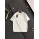 로로피아나 엠보스퀘어 크루넥 니트라운드 반팔 (국내배송)