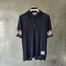 톰브라운 텍스처 코튼 폴로 반팔 (국내배송)