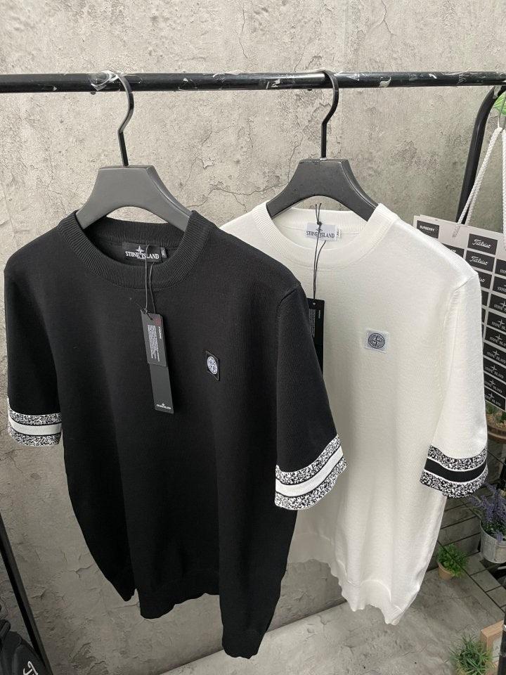스톤아일랜드 팔패색 카라니트반팔 (국내배송)