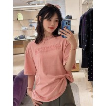 루이비통 뉴 레터 자수 워싱 리브드 반팔 (해외배송)